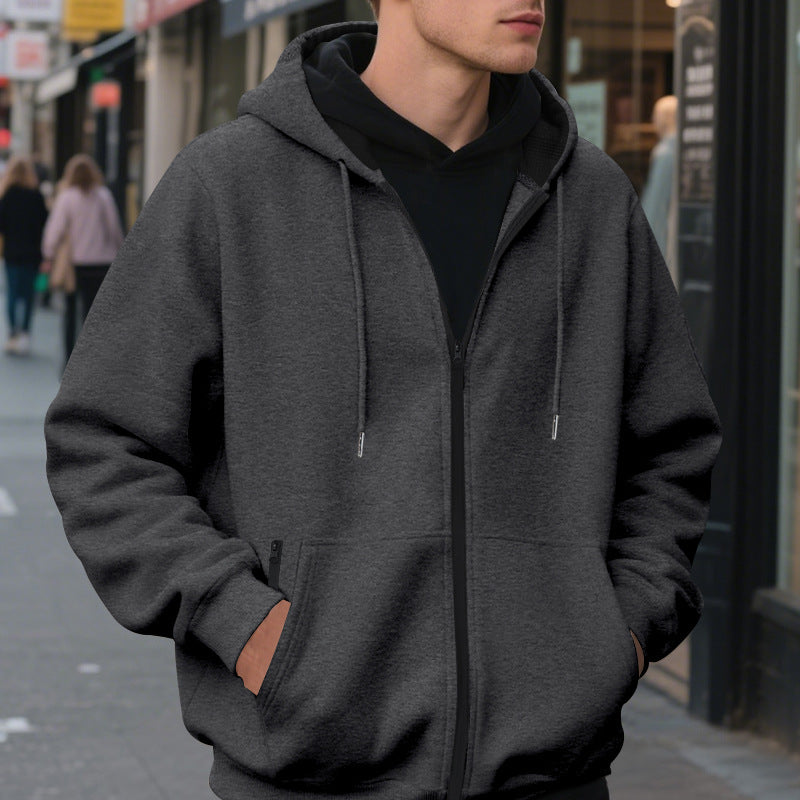 Herren Zip-Hoodie mit praktischen Taschen und atmungsaktiver Fleece-Innenausstattung Drune