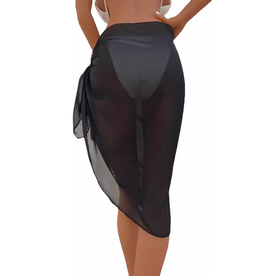 Damen eleganter beachy Sarong mit Binde-Detail Drune