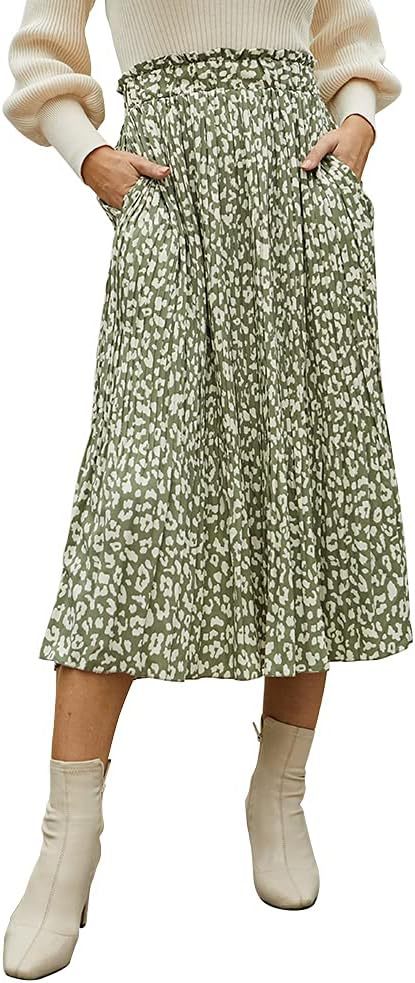 Damen Maxirock mit modischem Animal Print Drune