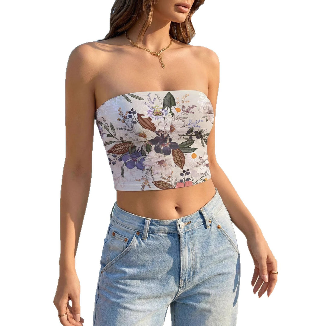 Damen Bandeau Tops Drune
