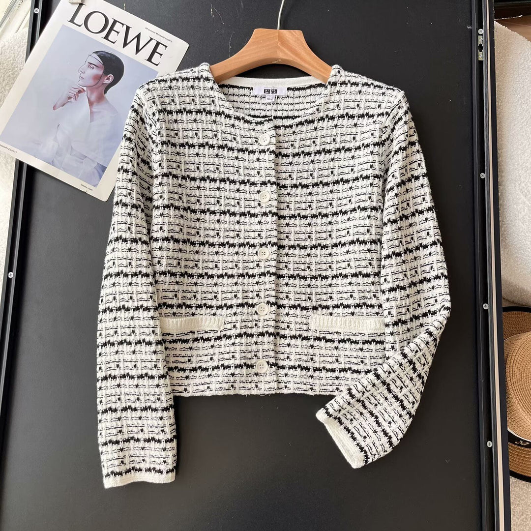 Damen Hübscher Strickcardigan mit strukturiertem Muster Drune