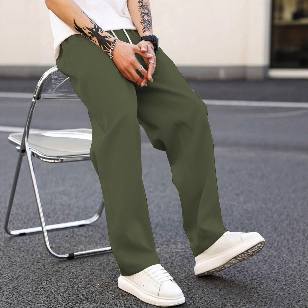 Herren modische Freizeithose mit weiter Passform und elastischem Bund Drune
