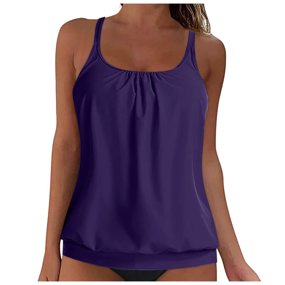 Damen lässiges Top mit gerafftem Saum Drune