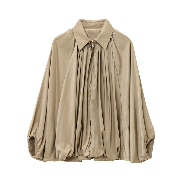 Damen elegante Bluse mit Raffungen und lässiger Passform Drune