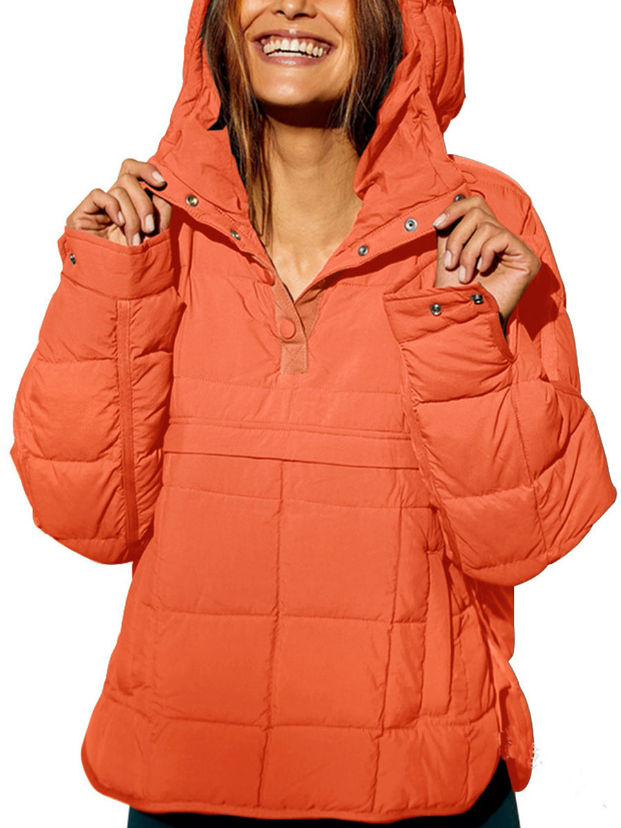 Damen Übergröße Steppjacke mit Kapuze Drune
