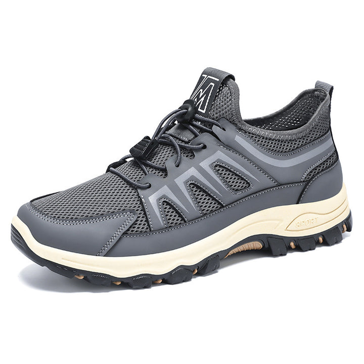 Herren nan atmungsaktiver Trekking-Sneaker mit Schnellzug-Schnürung, sockenähnlichem Meshschaft und griffiger Profilsohle Drune