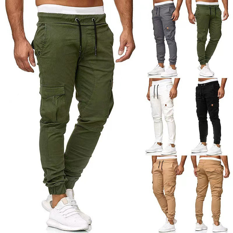 Herren nan taktische Cargo-Jogger mit Tunnelzug, elastischen Bündchen und Mehrfach-Taschen Drune