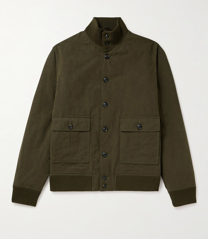 Herren modische Übergangsjacke mit hohen Kragen und aufgesetzten Taschen Drune