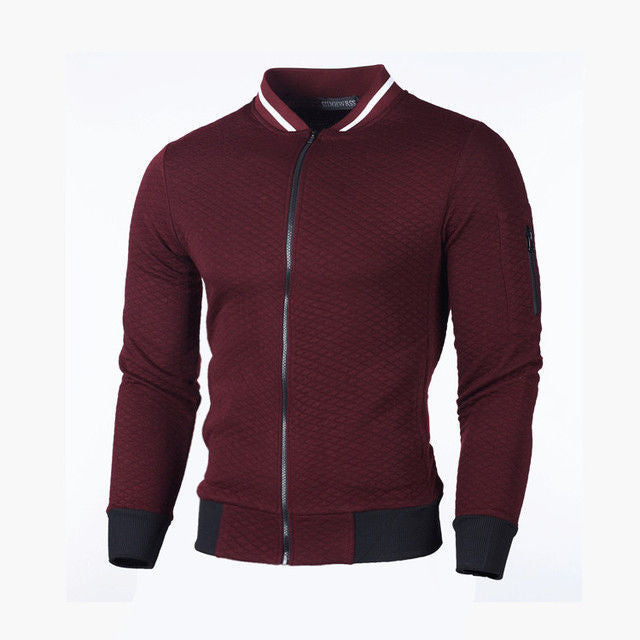 Herren strukturierte Sport-Zip-Jacke Drune