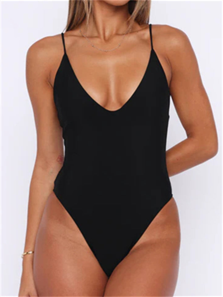Damen Eleganter Einteiler Badeanzug Drune