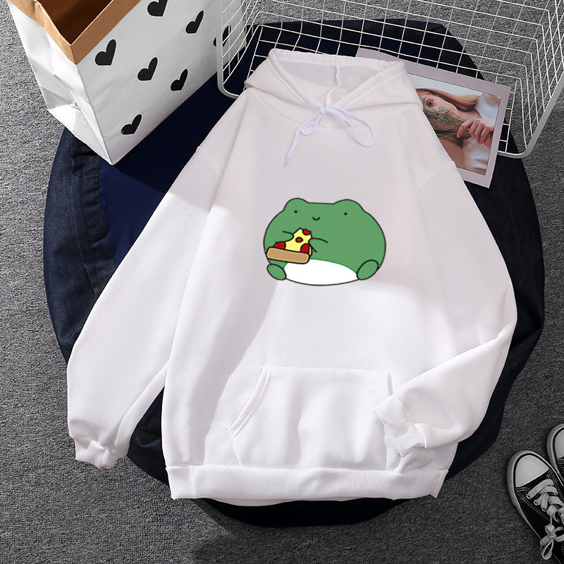 Damen Kuscheliger Hoodie mit einzigartigem Froschdesign Drune