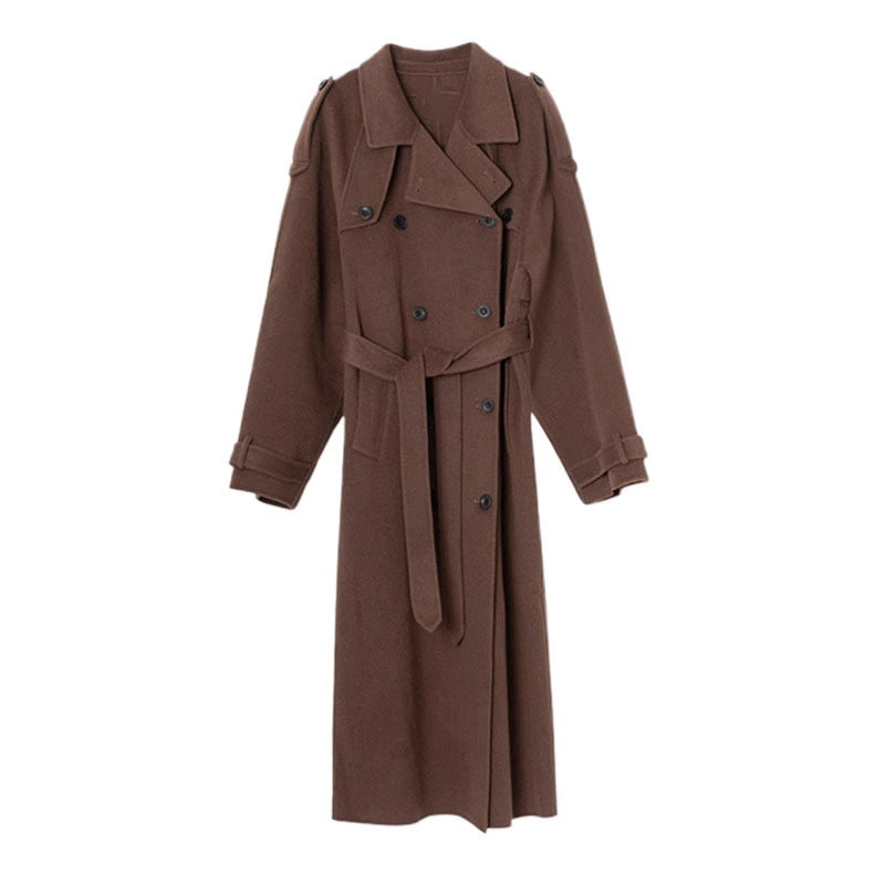 Damen oversized Wollmantel Drune