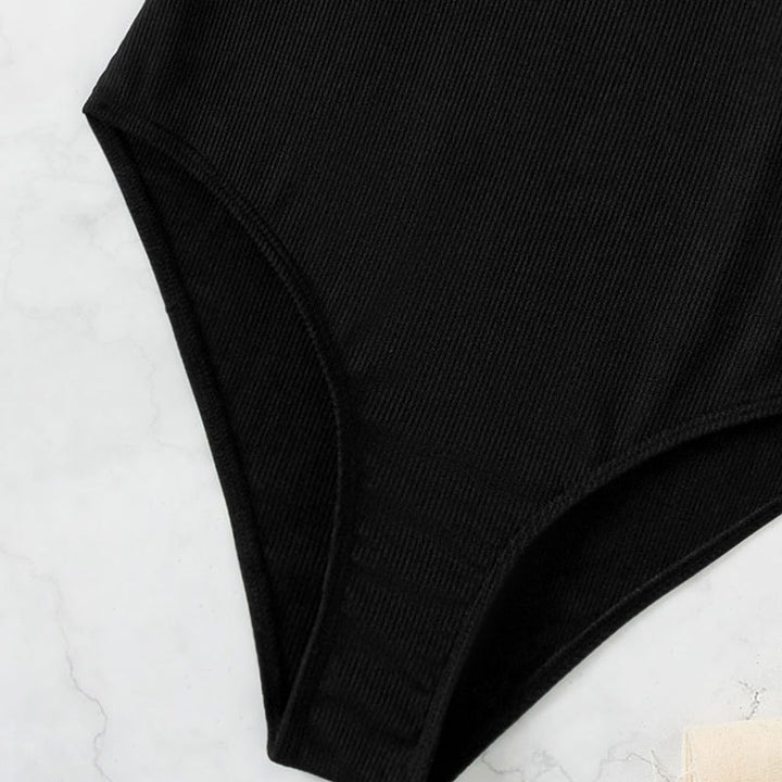 Damen Eleganter Badeanzug mit Volants und schulterfreier Ausschnitt Drune