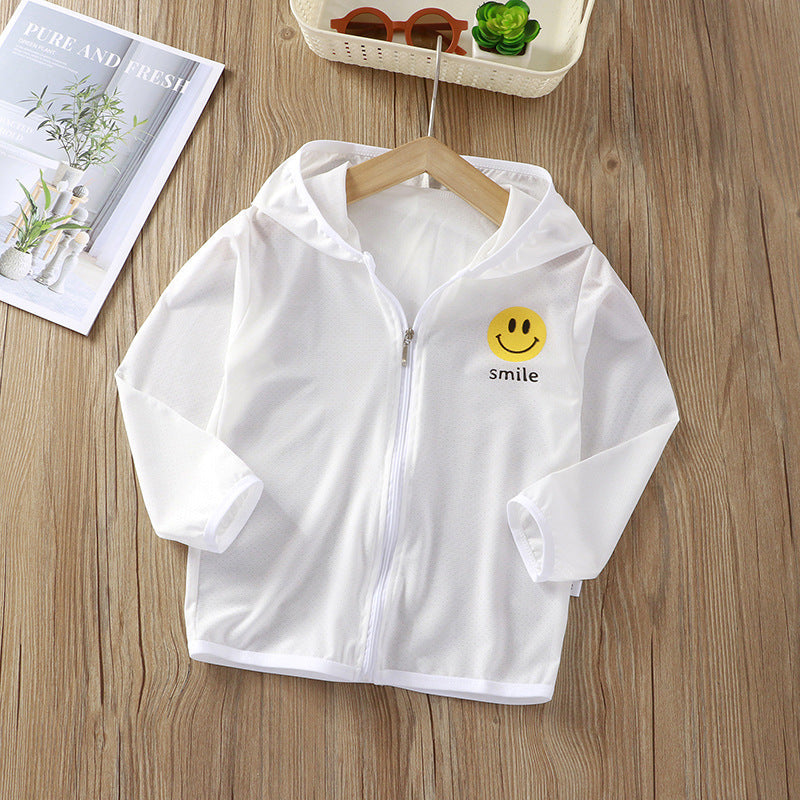 Unisex nan Kinder leichte Kapuzenjacke mit atmungsaktivem Meshstoff und durchgehendem Reißverschluss  Drune