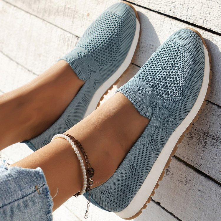 Damen Komfortable Slip-On Sneakers Drune