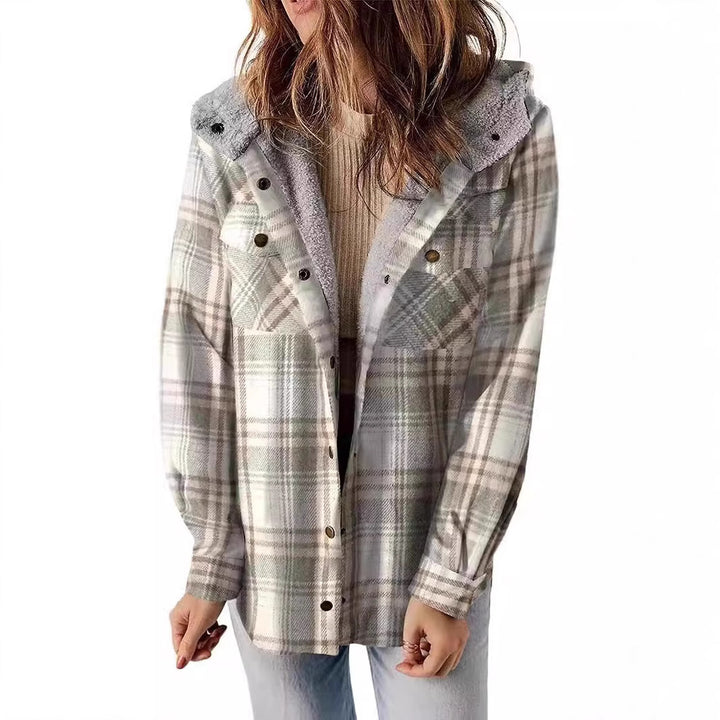 Damen Flanelljacke mit Fleecefutter Drune