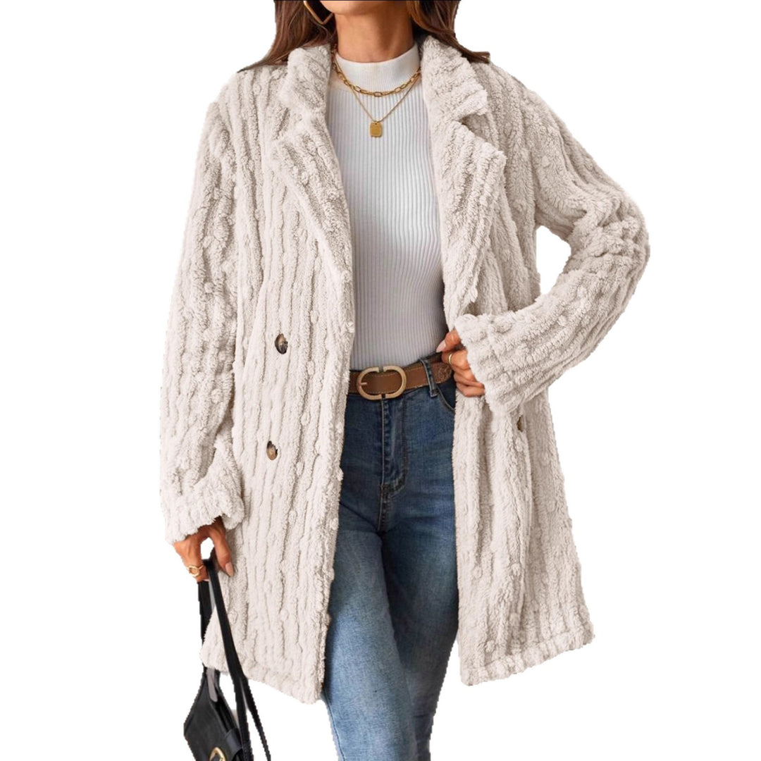 Damen Kuscheliger Oversized Wollmantel Drune