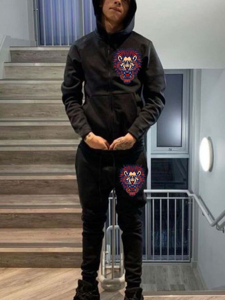 Damen Sweatanzug mit auffälligem Löwenkopf-Design Drune