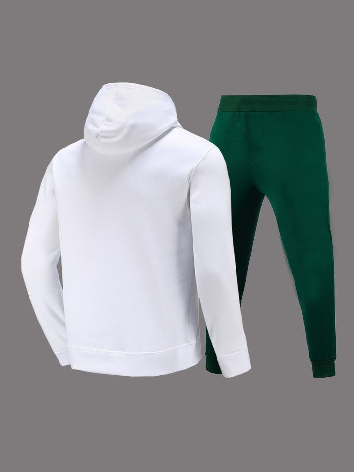 Damen Hoodie und Jogginghose Set mit kreativem Bärenmotiv und auffälligem Schriftzug Drune