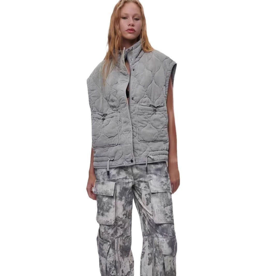 Damen Steppweste mit praktischen Taschen Drune