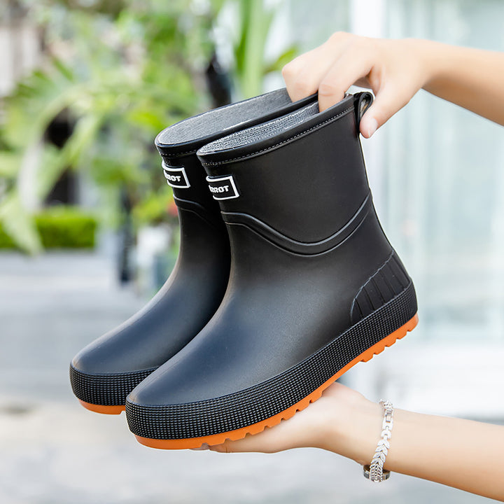 Damen modische Gummistiefel mit rutschfester Sohle und Komfort-Innenausstattung Drune
