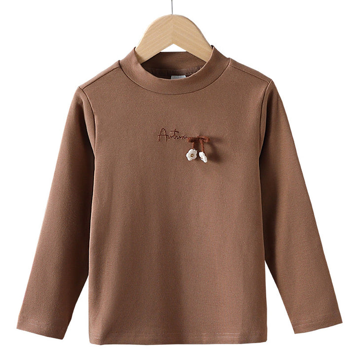 Mädchen Langarmshirt mit elegantem Stehkragen und filigraner Bestickung Drune