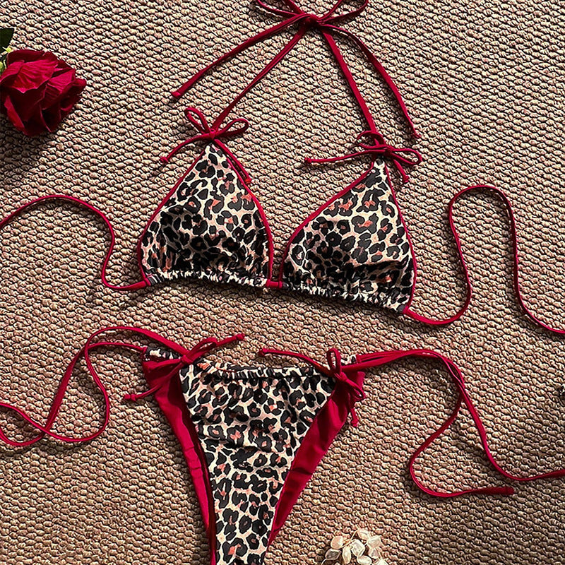 Damen Triangel-Bikini mit verspieltem Safari-Design Drune
