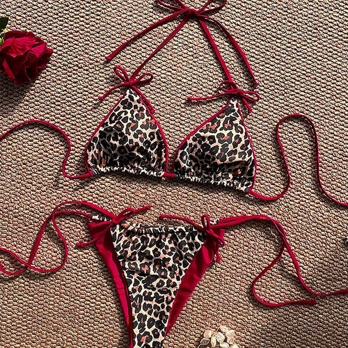 Damen Triangel-Bikini mit verspieltem Safari-Design Drune
