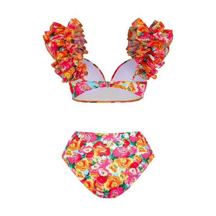 Damen Bikini-Set mit Rüschen und schickem Wickelrock Drune