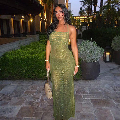 Damen Glamouröses Abendkleid mit funkelnden Details Drune