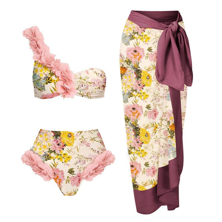 Damen Badeanzug- und Wickelrock-Set Drune