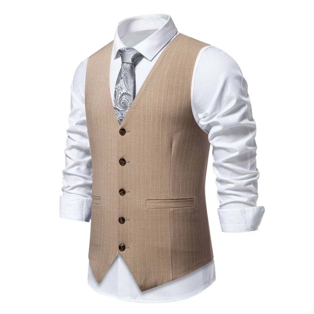 Herren elegante Weste mit feinen Knopfdetails Drune