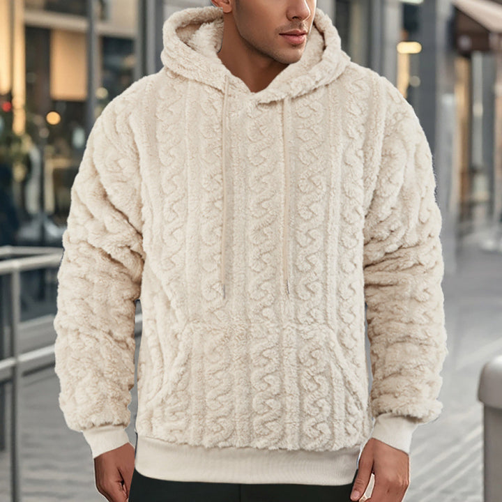Damen Kuscheliger Fleece-Hoodie mit Strukturmuster Drune