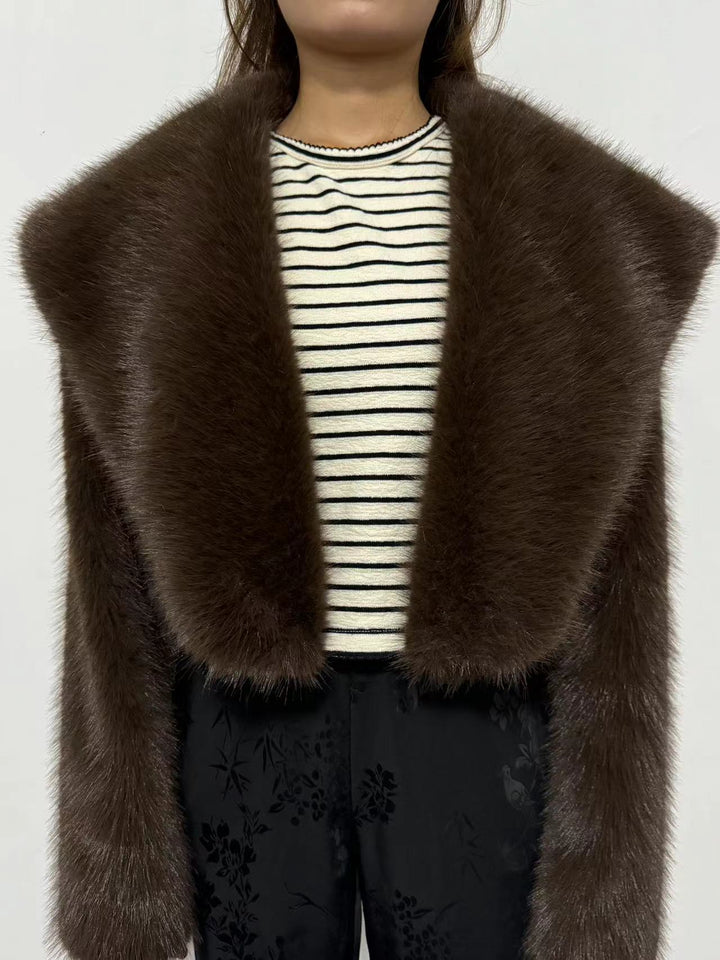 Drune | Kunstpelzjacke - Glamouröse Abendoberbekleidung - Polyester-Mischung - Schicke Winterbekleidung