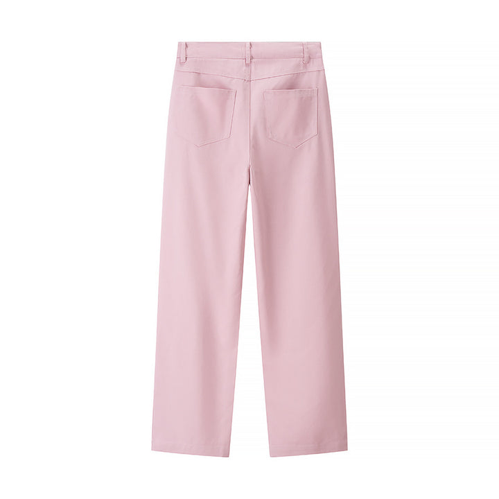 Damen weite Stoffhose mit Jacquard-Muster Drune