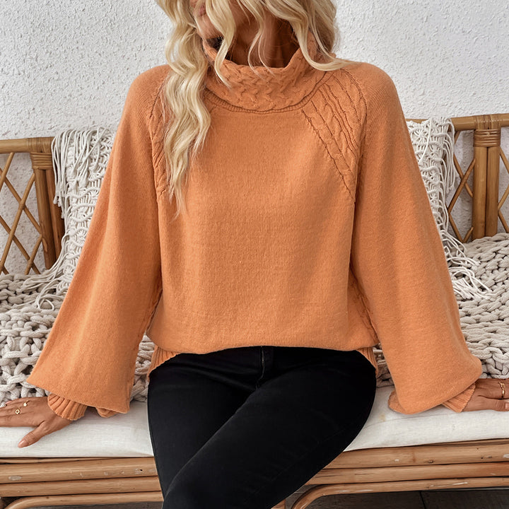 Damen Strickpullover mit hohem Kragen Drune
