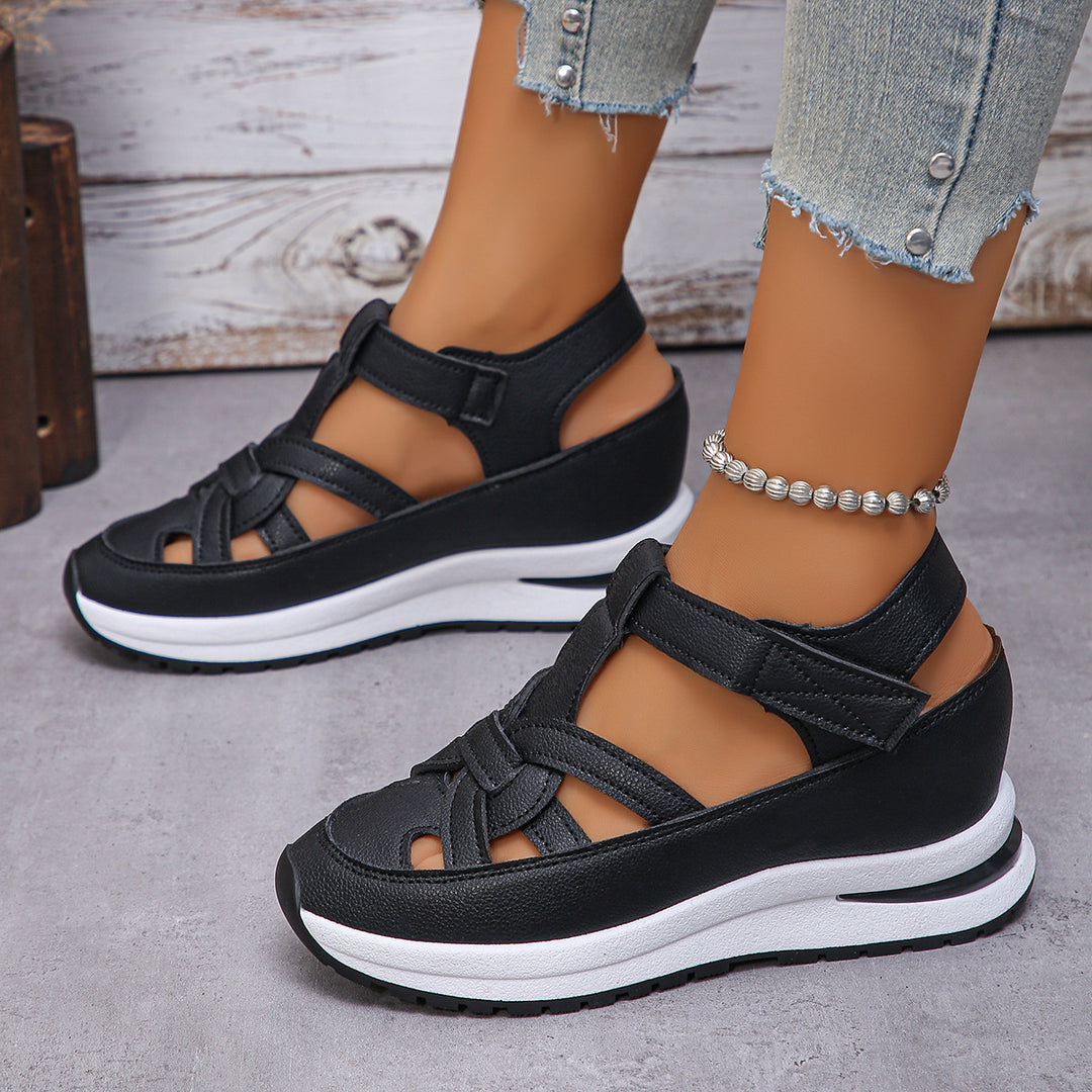 Damen sportliche Sandalen mit atmungsaktivem Obermaterial und rutschfester Sohle Drune