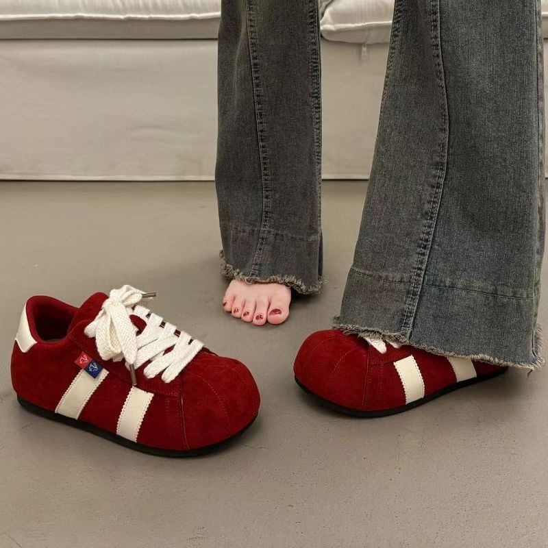 Damen Veloursleder Sneakers mit komfortabler Sohle und trendy Schnürsystem Drune