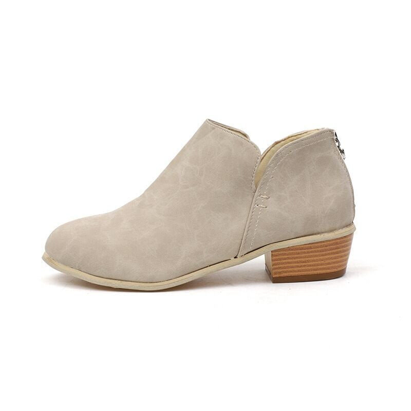 Damen nan elegante Kurzstiefelette aus Wildlederimitat mit verdecktem Fersenreißverschluss und gepolsterter Komfortinnensohle Drune