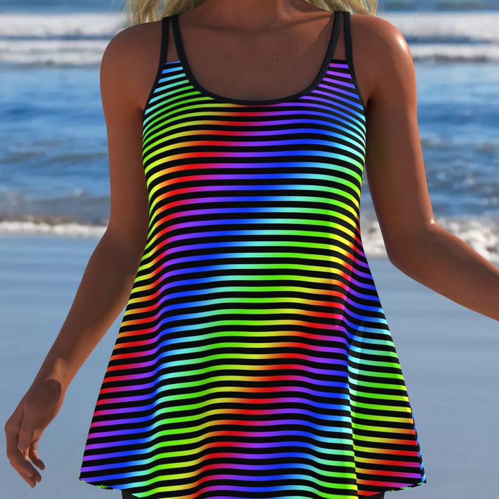 Damen Schwimmanzug mit modischem A-Linien-Schnitt und floralem Design Drune