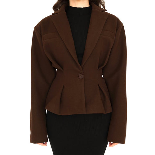 Damen taillierte Blazerjacke mit stylishen Taschen Drune