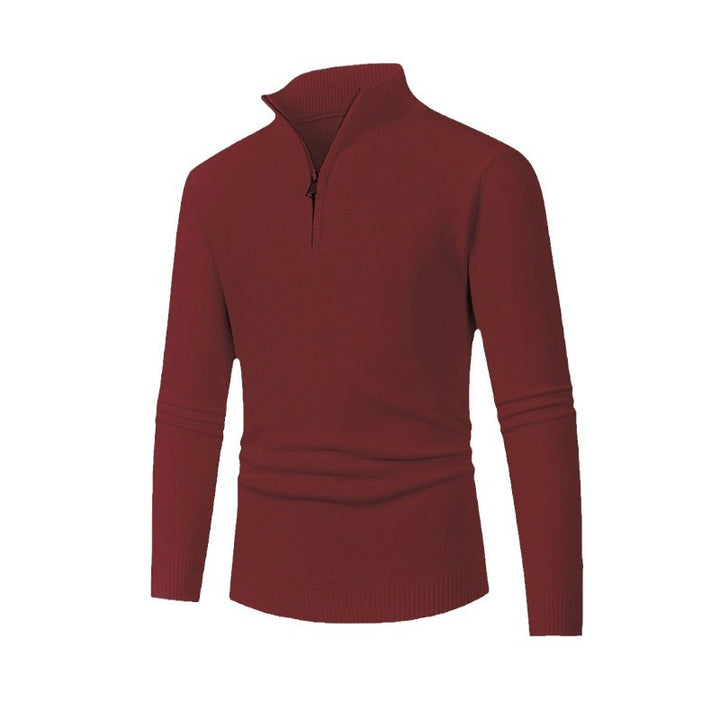 Herren Pullover mit hohem Kragen und Reißverschluss Drune