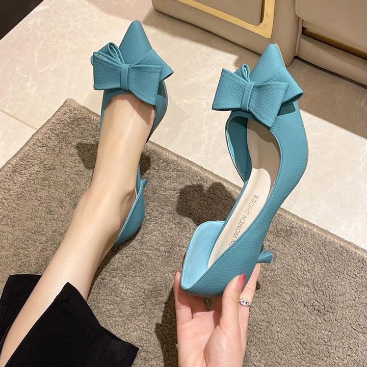 Damen elegante Pumps mit dekorativem Schleifen-Detail Drune