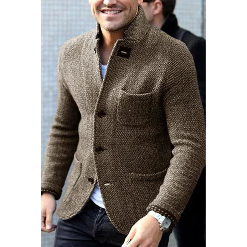 Herren modischer Blazer mit strukturiertem Stoff Drune