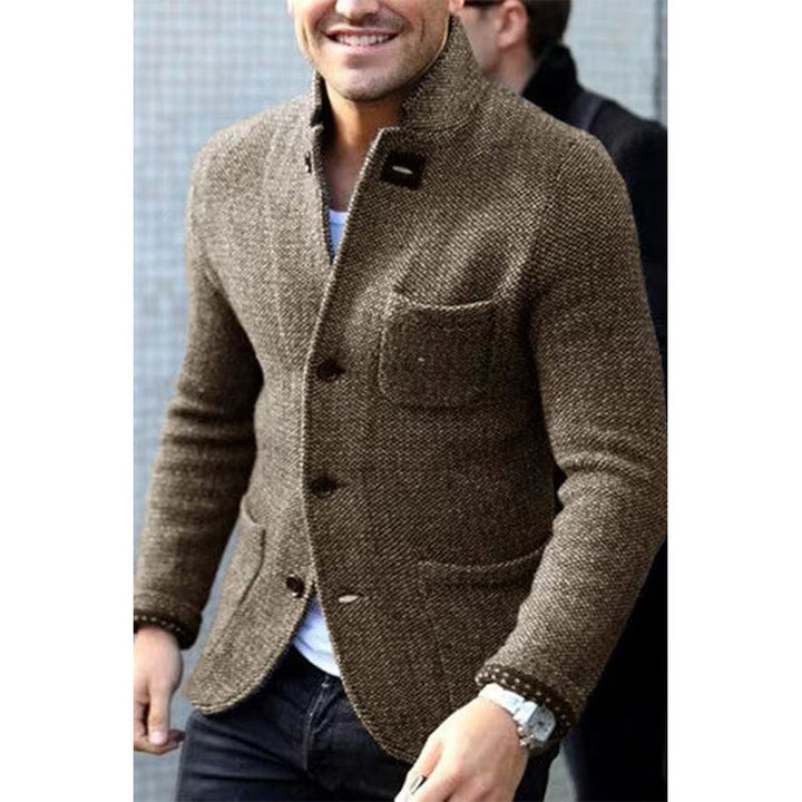 Herren modischer Blazer mit strukturiertem Stoff Drune