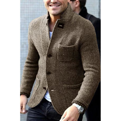 Herren Casual Chic Strickblazer Drune