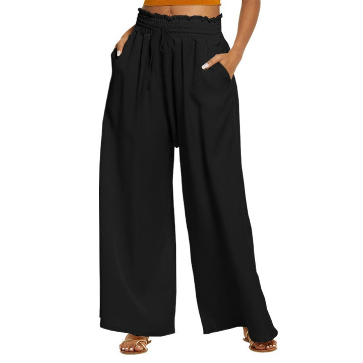 Damen Weitgeschnittene Hose mit elastischem Bund und seitlichen Taschen Drune