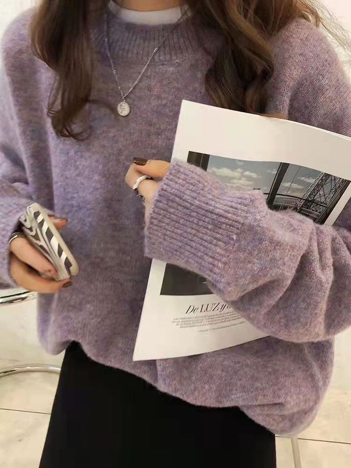 Drune | Pullover Pullover Mohair Mix Übergröße Passform Lange Ärmel Rundhals