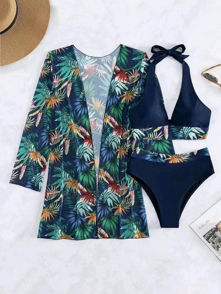 Damen Bikinikombination mit farbenfrohem Überwurf Drune