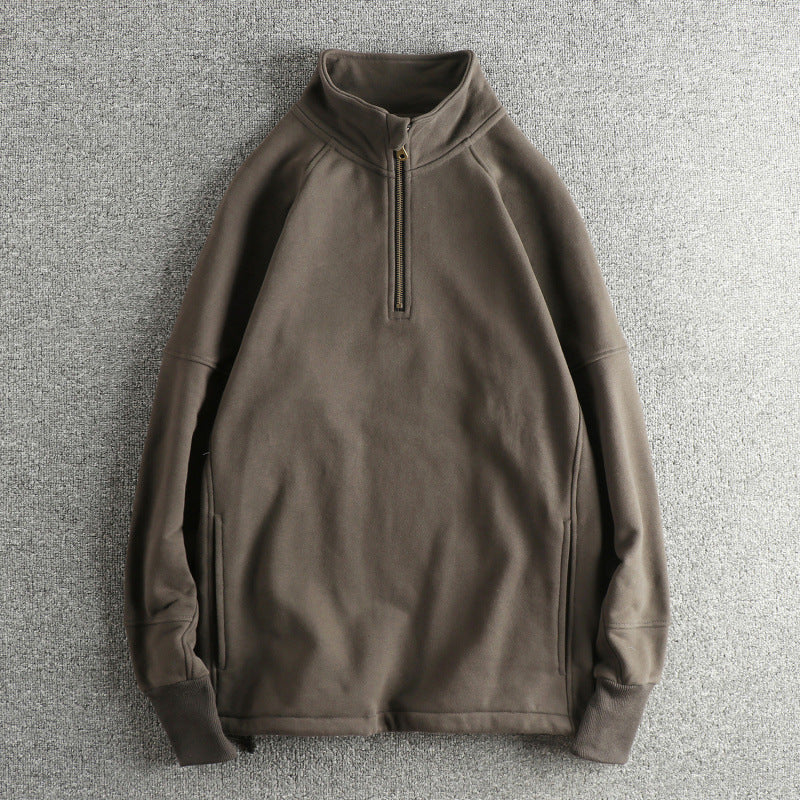 Herren Fleecejacke mit halbem Reißverschluss und seitlichen Eingrifftaschen Drune